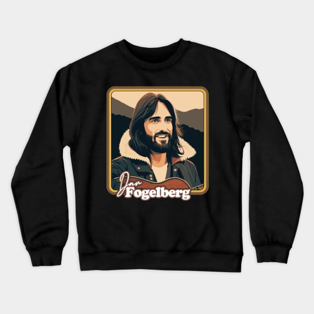 Dan Fogelberg --- Retro Illustration Style Crewneck Sweatshirt by DankFutura